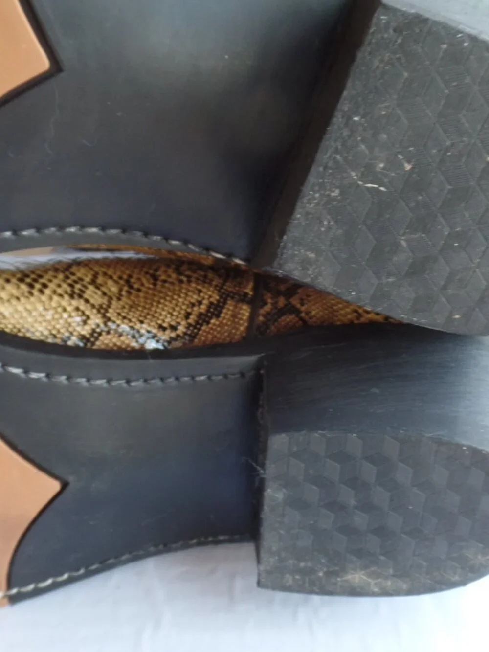 Laredo Mens Animal Print Pointed Toe Pull On Casual Boots Mid Calf - sz 15 68068